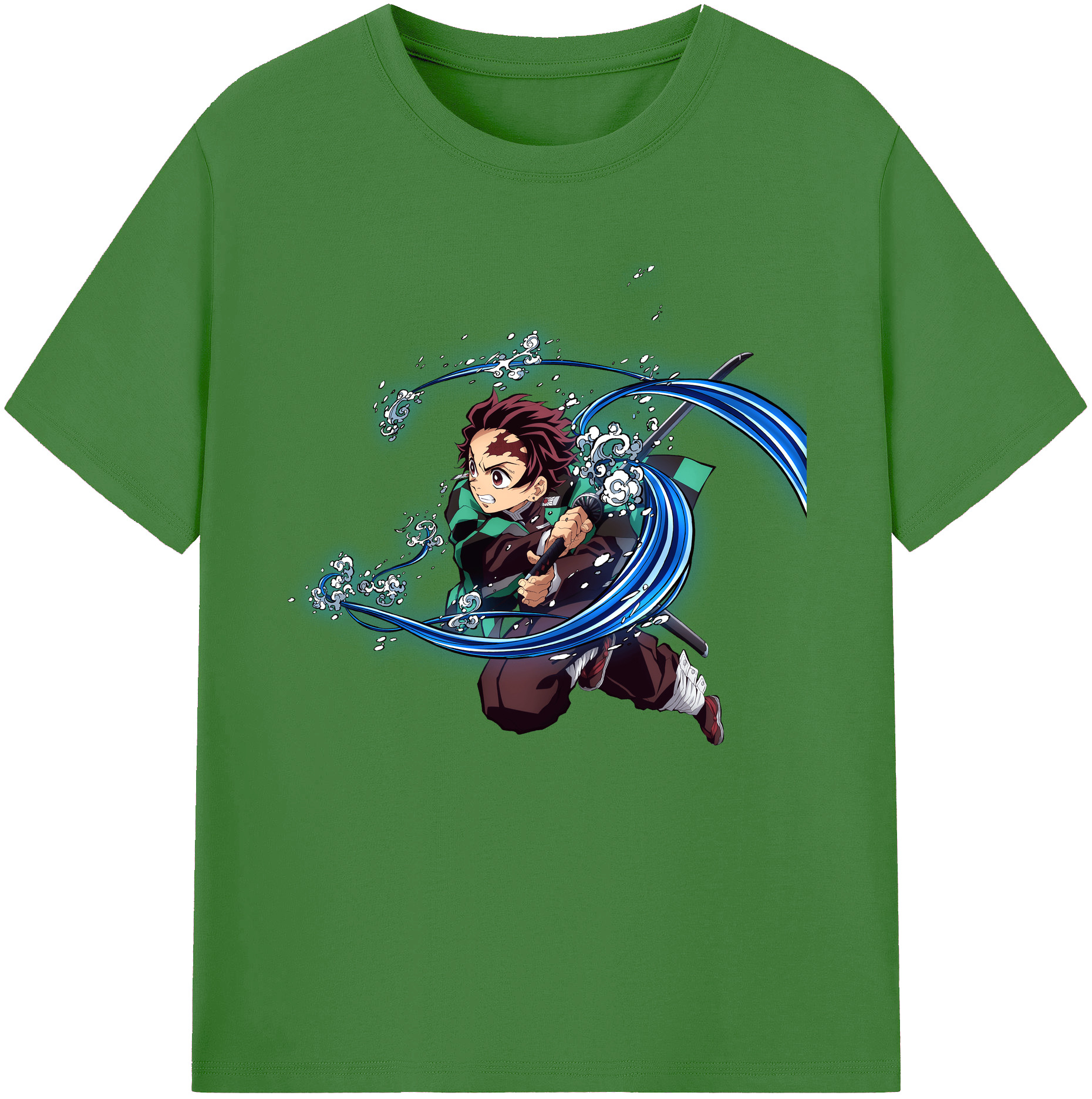 （画像用） 鬼滅の刃 竈門 炭治郎／かまど たんじろう Kamado Tanjirou レディースカジュアルプリントTシャツ（綿100％）